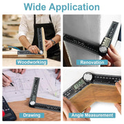 Stainless Steel Electronic Angel Finder Digital Protractor Ruler 200 mm 5424F